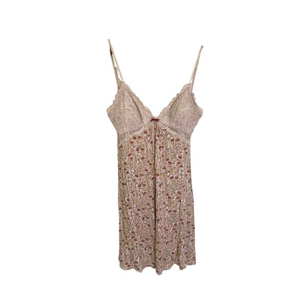 Gilligan OMally Dresses & Skirts - Gilligan & O’Malley Floral Lace Trim Slip Dress Nightgown Women’s Small
